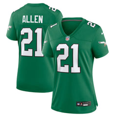 Eric Allen Philadelphia Eagles Women's Alternate Game Jersey - Kelly Green Jerseys