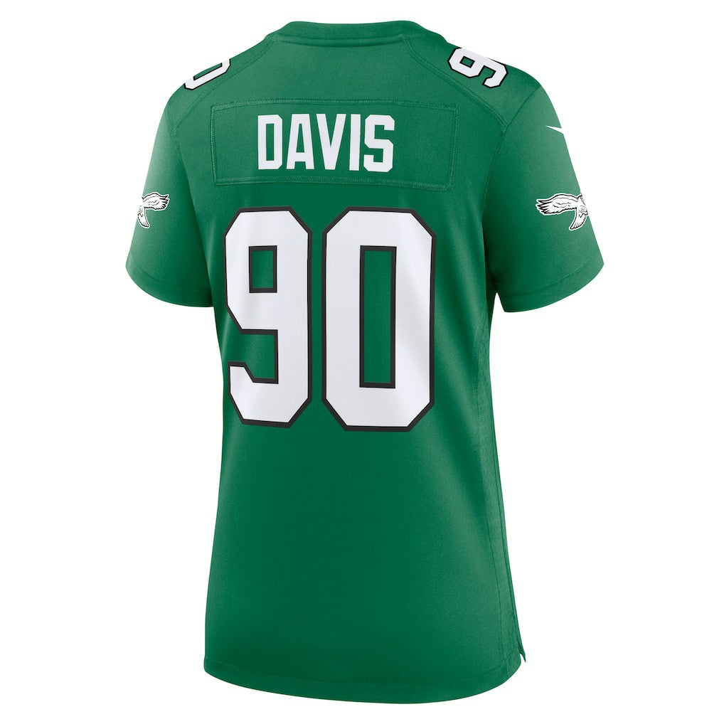 Jordan Davis Philadelphia Eagles Women's Alternate Game Jersey - Kelly Green Jerseys