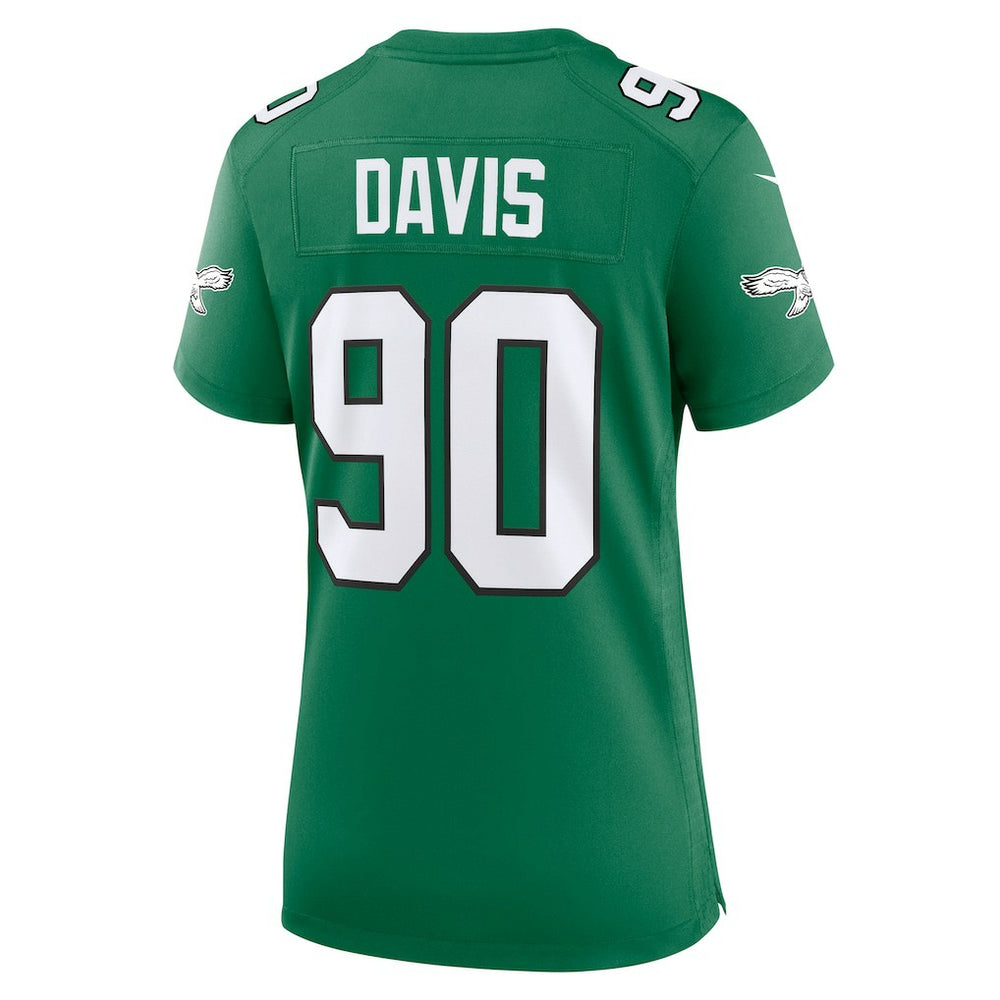 Jordan Davis Philadelphia Eagles Women's Alternate Game Jersey - Kelly Green Jerseys