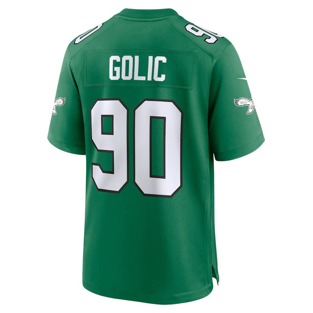 Mike Golic Philadelphia Eagles Retired Player Alternate Game Jersey - Kelly Green Jerseys