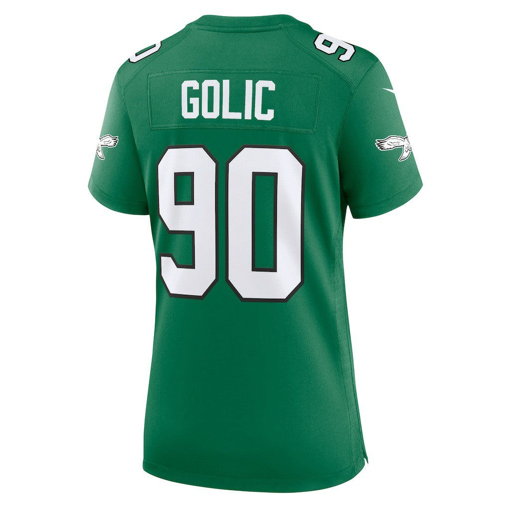 Mike Golic Philadelphia Eagles Women's Alternate Game Jersey - Kelly Green Jerseys