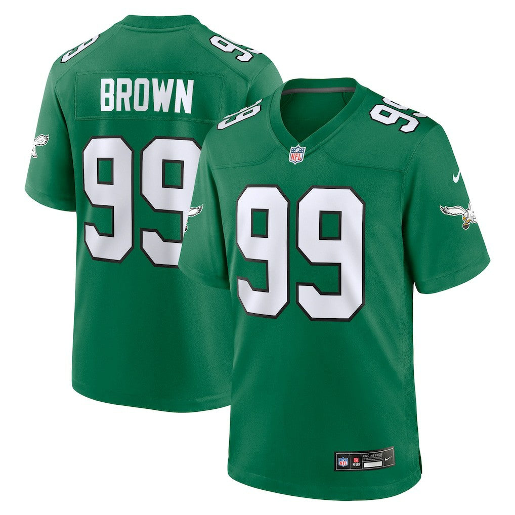 Jerome Brown Philadelphia Eagles Retired Player Alternate Game Jersey - Kelly Green Jerseys