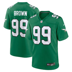 Jerome Brown Philadelphia Eagles Retired Player Alternate Game Jersey - Kelly Green Jerseys
