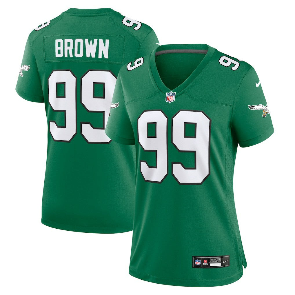 Jerome Brown Philadelphia Eagles Women's Alternate Game Jersey - Kelly Green Jerseys