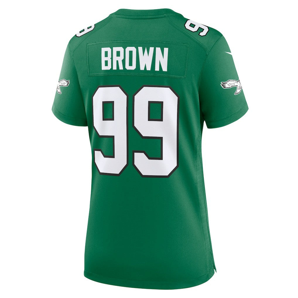 Jerome Brown Philadelphia Eagles Women's Alternate Game Jersey - Kelly Green Jerseys
