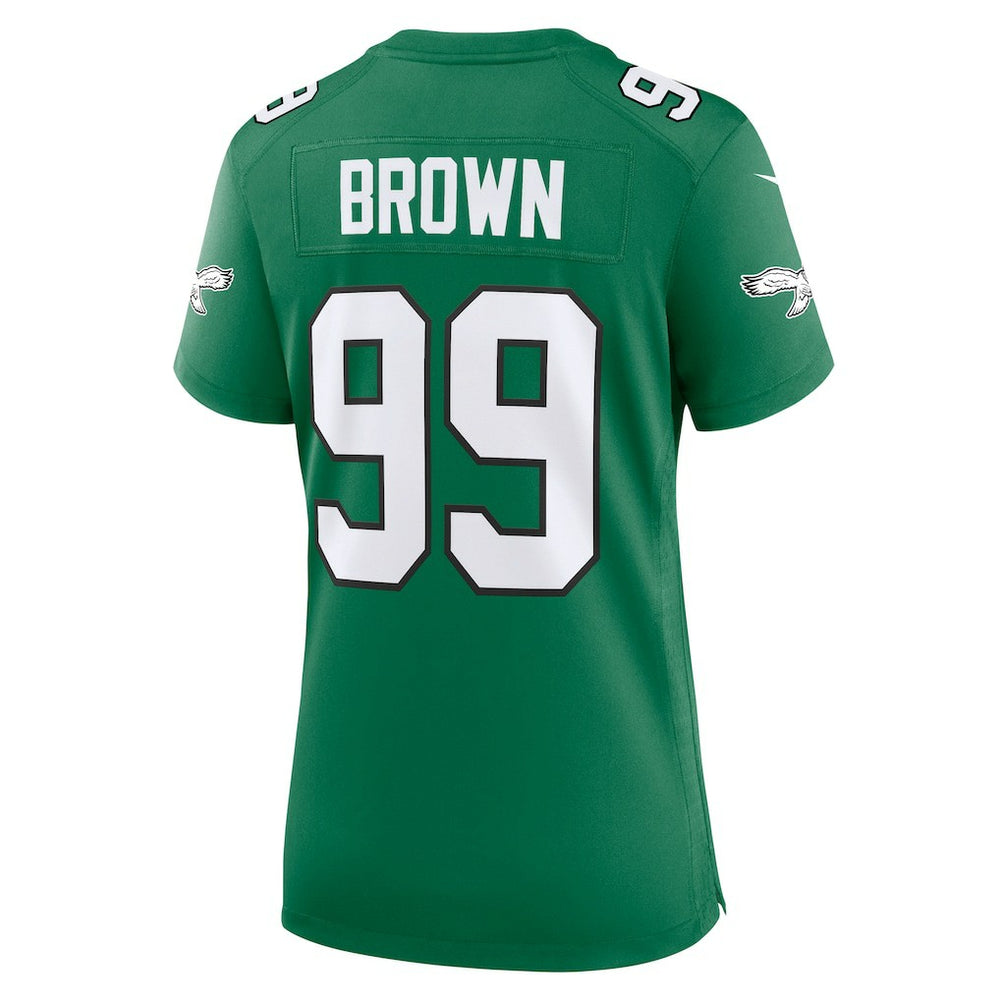 Jerome Brown Philadelphia Eagles Women's Alternate Game Jersey - Kelly Green Jerseys