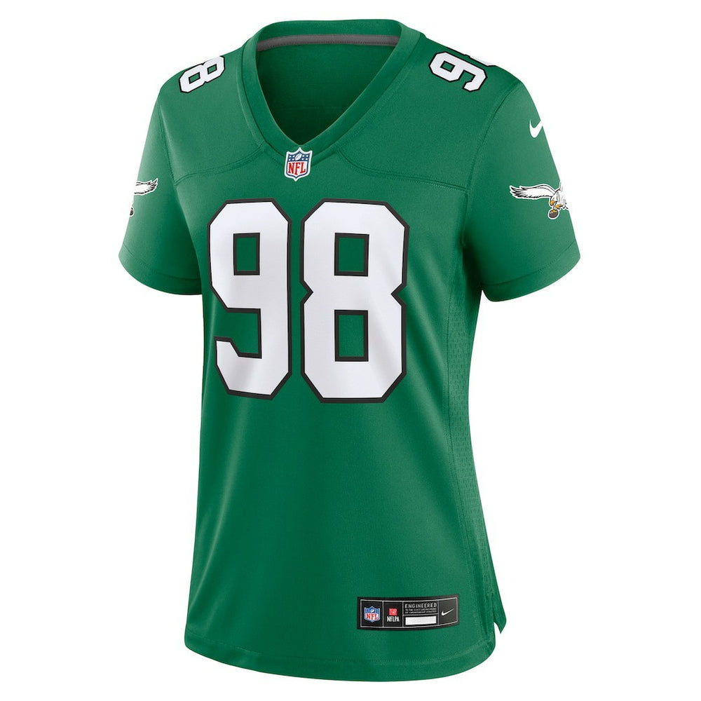 Jalen Carter Philadelphia Eagles Women's Alternate Game Jersey - Kelly Green Jerseys