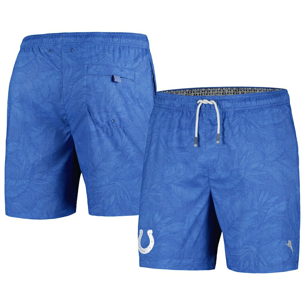 Indianapolis Colts Naples Layered Leaves Swim Trunks - Royal