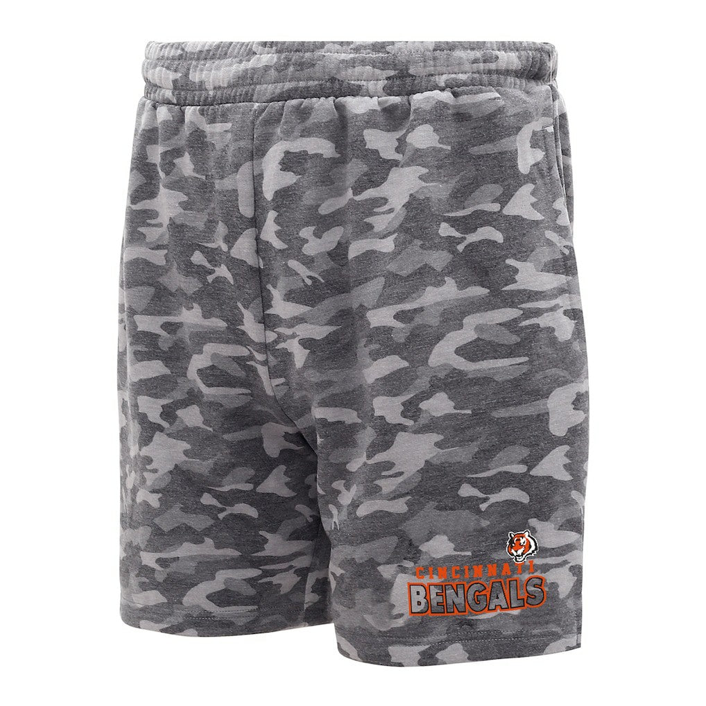 Cincinnati Bengals Concepts Sport Biscayne Camo Shorts - Charcoal Shorts