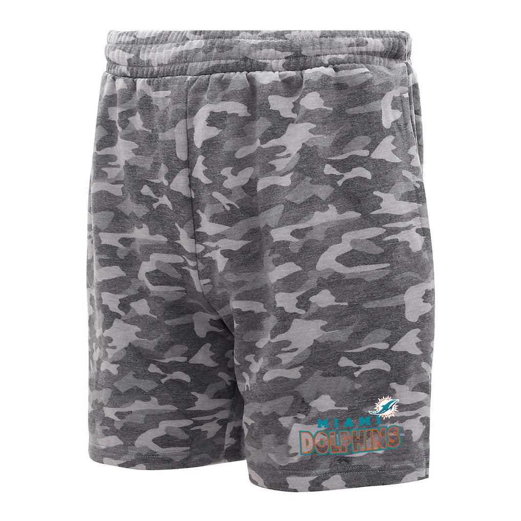 Miami Dolphins Concepts Sport Biscayne Camo Shorts - Charcoal Shorts