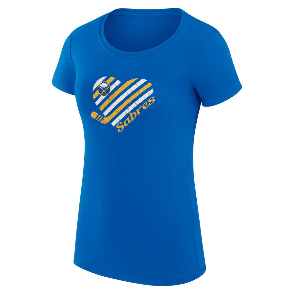 Buffalo Sabres G-III 4Her by Carl Banks Women's Super-Slim Fit Lightweight Heart T-Shirt - Royal | US 200446364