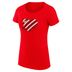 Detroit Red Wings G-III 4Her by Carl Banks Women's Super-Slim Fit Lightweight Heart T-Shirt - Red | US 200446372