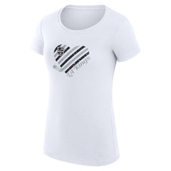 Los Angeles Kings G-III 4Her by Carl Banks Women's Super-Slim Fit Lightweight Heart T-Shirt - White | US 200446391