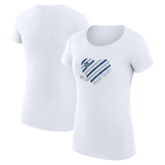 Toronto Maple Leafs G-III 4Her by Carl Banks Women's Super-Slim Fit Lightweight Heart T-Shirt - White | US 200446406