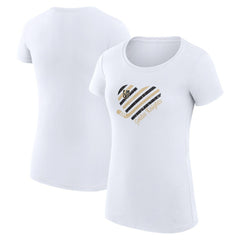 Vegas Golden Knights G-III 4Her by Carl Banks Women's Super-Slim Fit Lightweight Heart T-Shirt - White | US 200446408