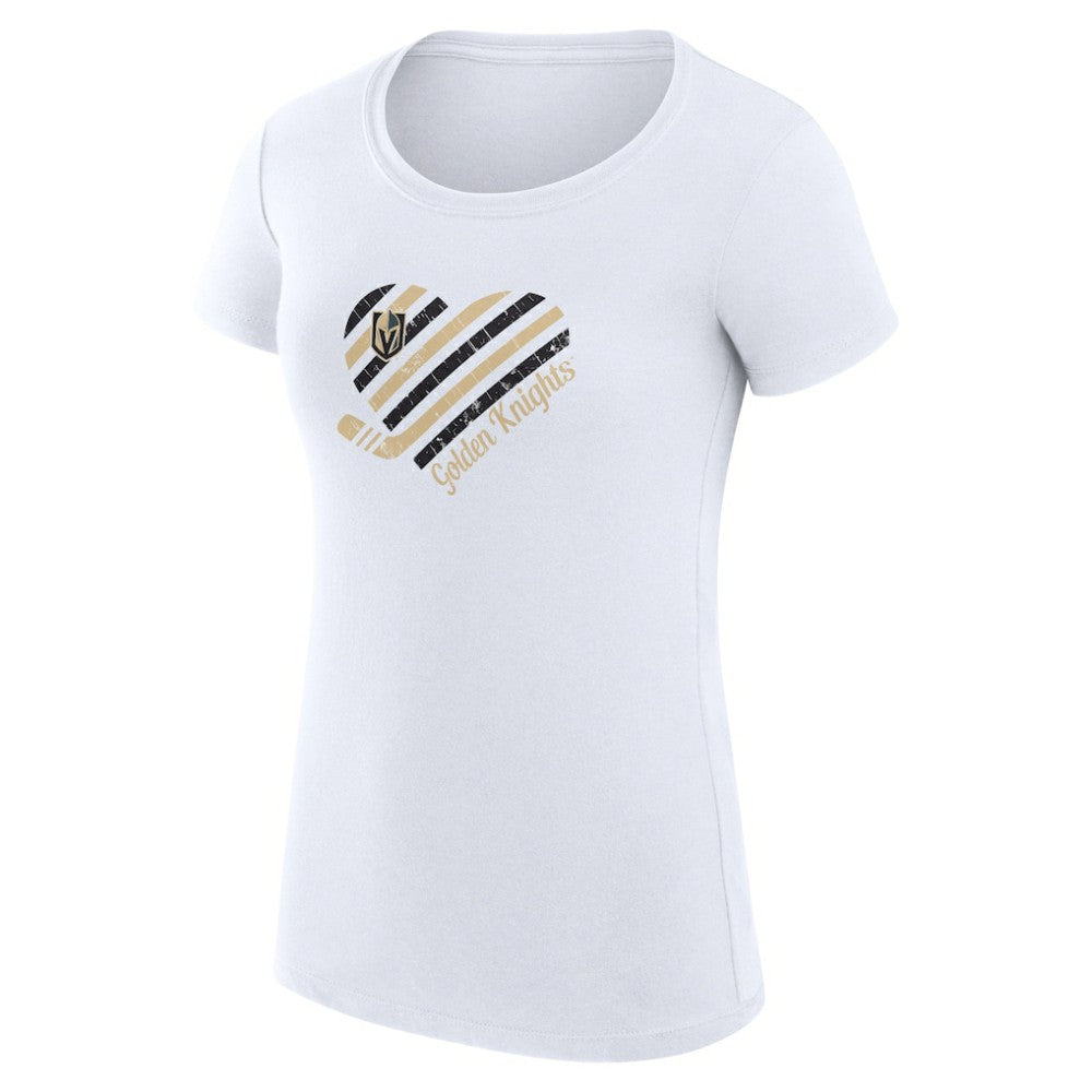Vegas Golden Knights G-III 4Her by Carl Banks Women's Super-Slim Fit Lightweight Heart T-Shirt - White | US 200446408