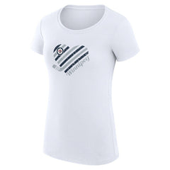 Winnipeg Jets G-III 4Her by Carl Banks Women's Super-Slim Fit Lightweight Heart T-Shirt - White | US 200446410