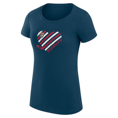 Florida Panthers G-III 4Her by Carl Banks Women's Super-Slim Fit Lightweight Heart T-Shirt - Navy | US 200446412