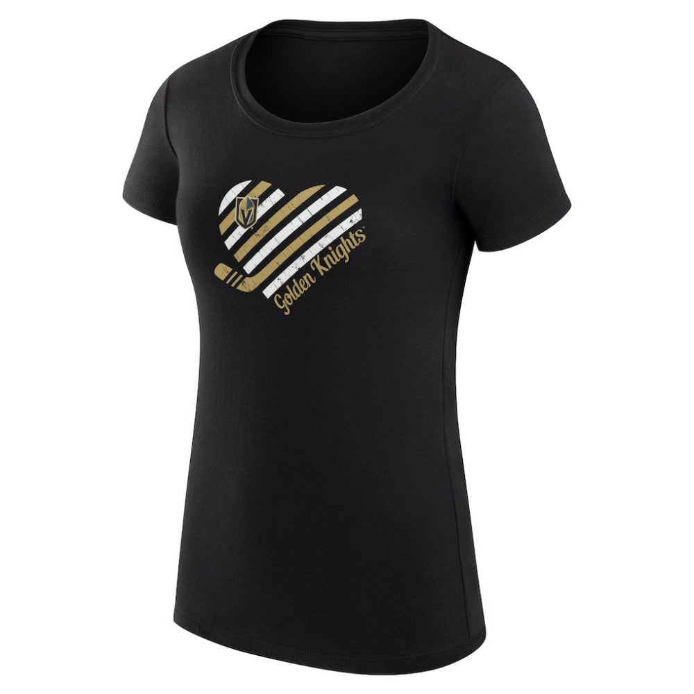 Vegas Golden Knights G-III 4Her by Carl Banks Women's Super-Slim Fit Lightweight Heart T-Shirt - Black | US 200446471