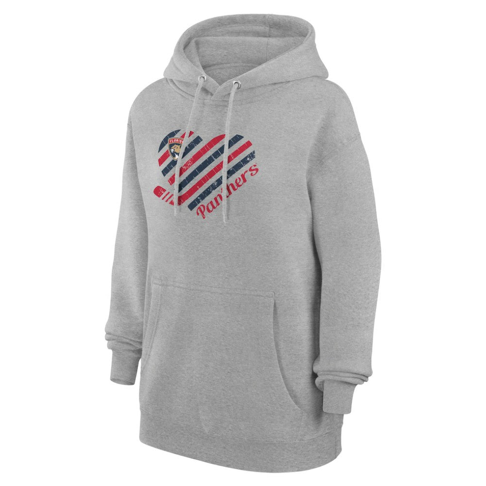 Florida Panthers G-III 4Her by Carl Banks Women's Heart Pullover Hoodie - Heather Gray | US 200446504