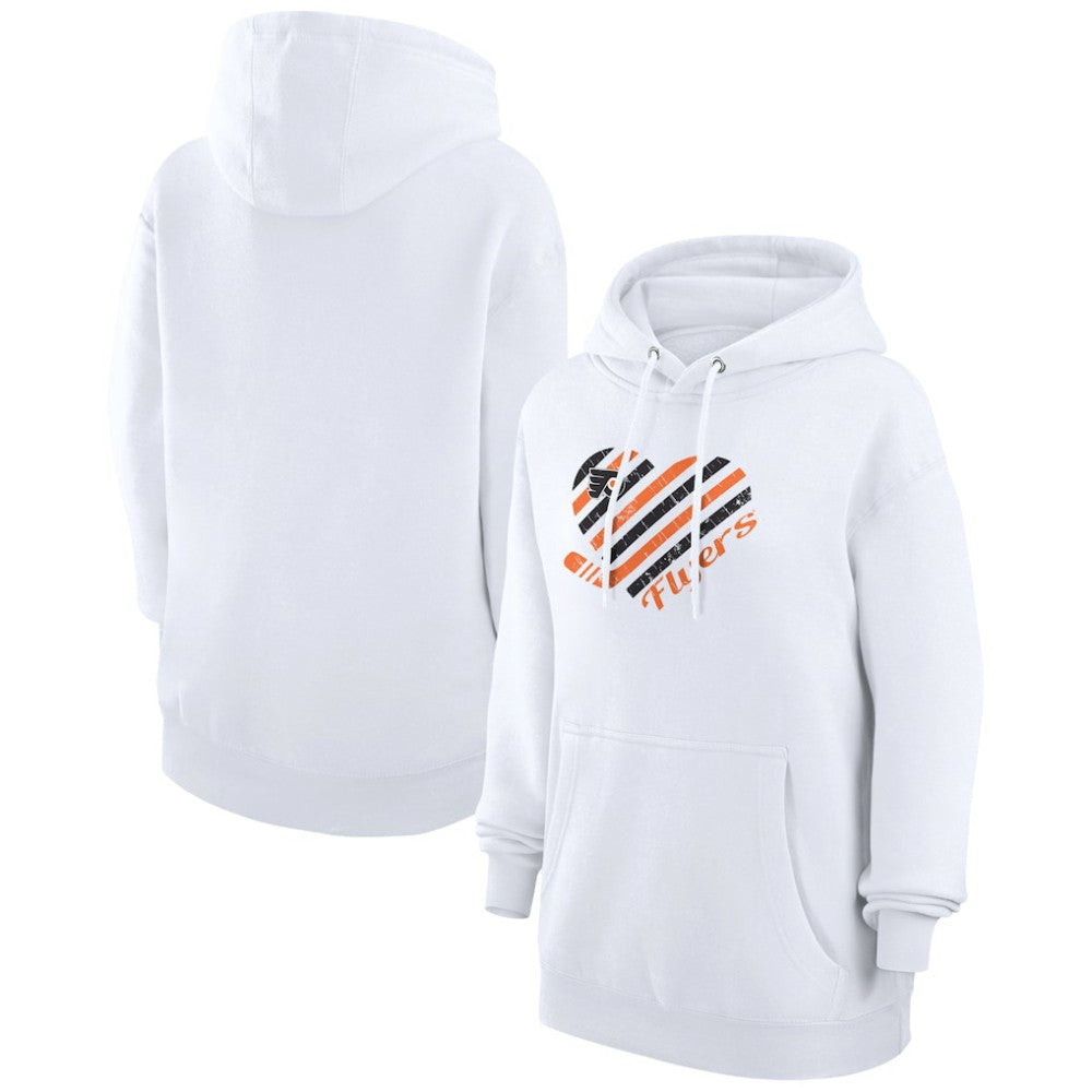 Philadelphia Flyers G-III 4Her by Carl Banks Women's Heart Pullover Hoodie - White | US 200446545