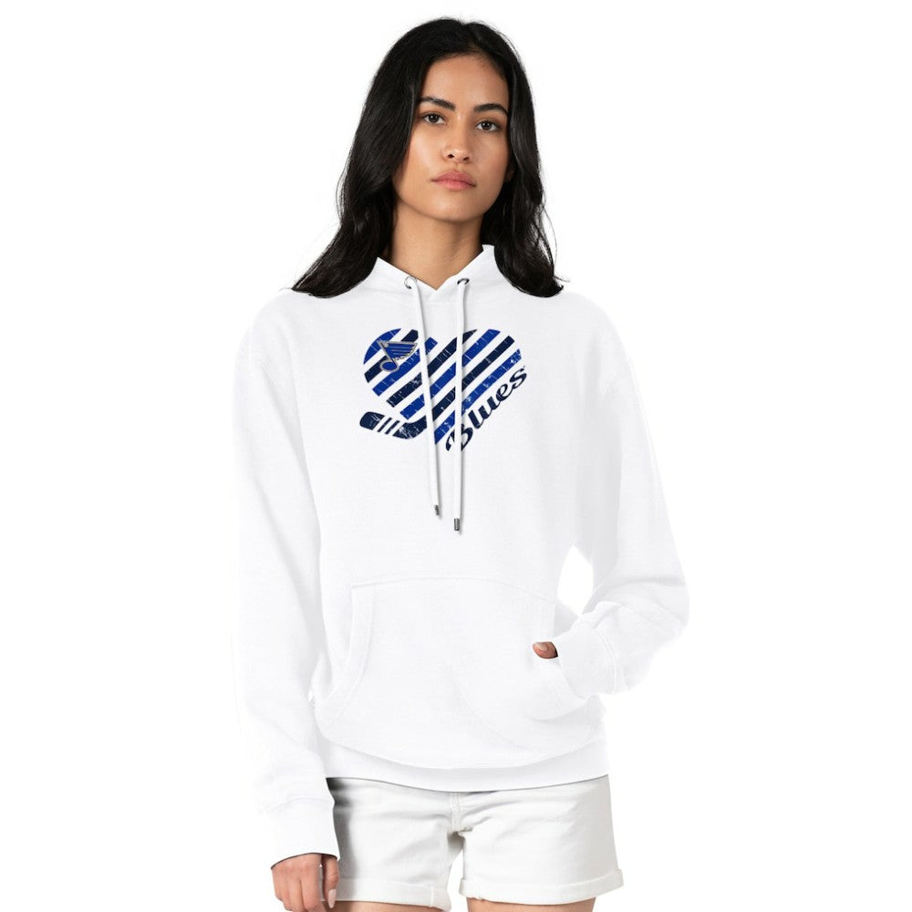 St. Louis Blues G-III 4Her by Carl Banks Women's Heart Pullover Hoodie - White | US 200446550