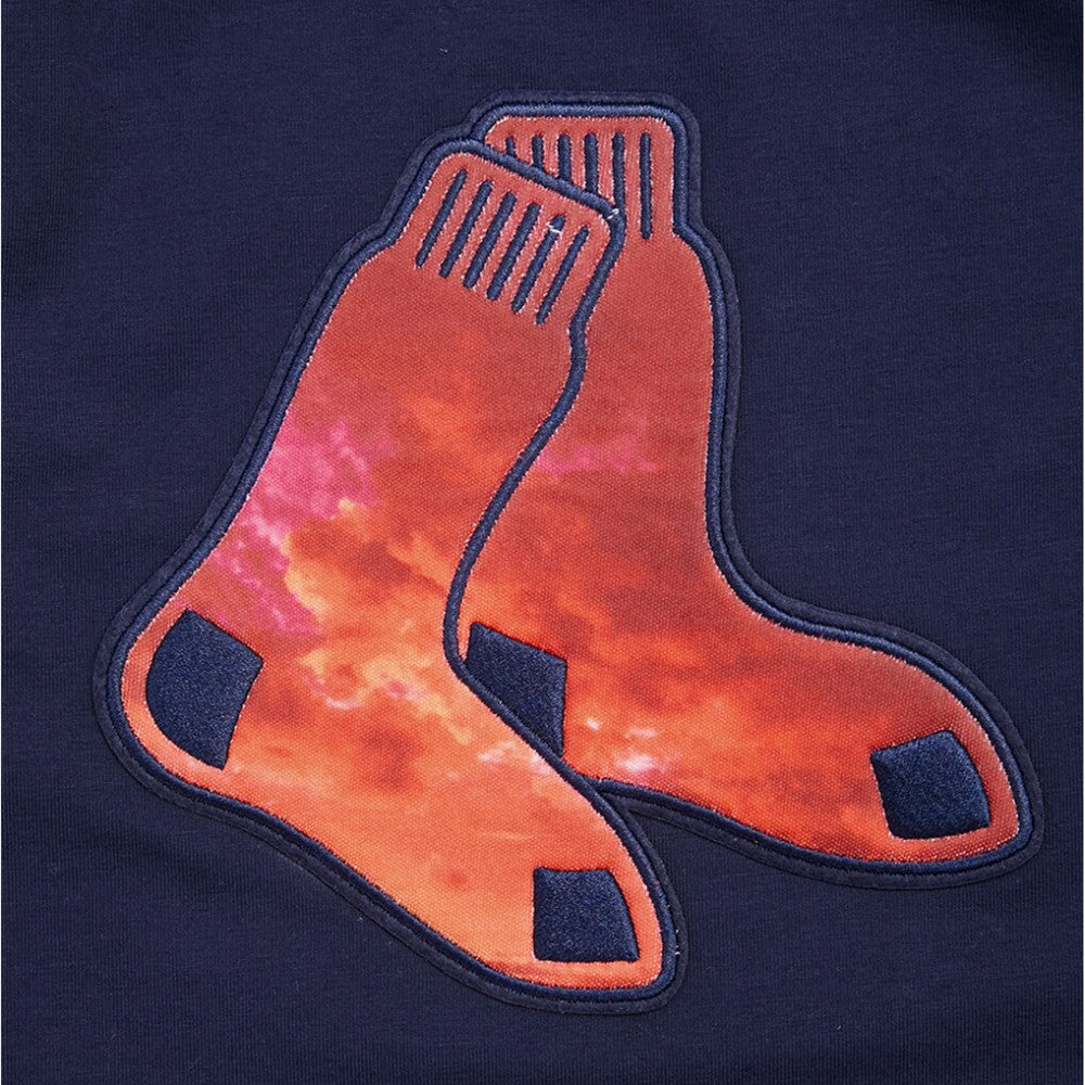 Boston Red Sox Pro Standard Women's Painted Sky Boxy Cropped T-Shirt - Navy T-shirts