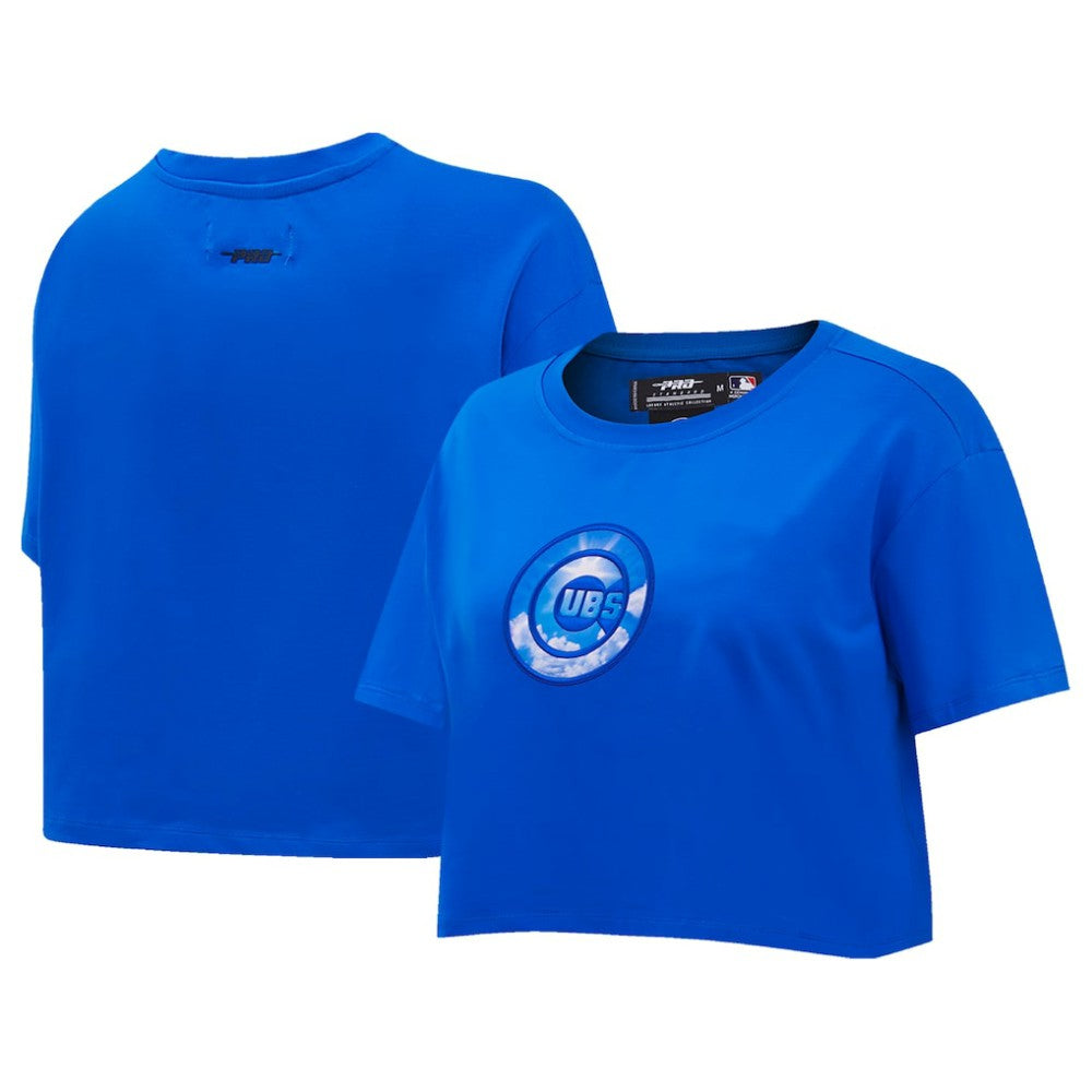 Chicago Cubs Pro Standard Women's Painted Sky Boxy Cropped T-Shirt - Royal T-shirts
