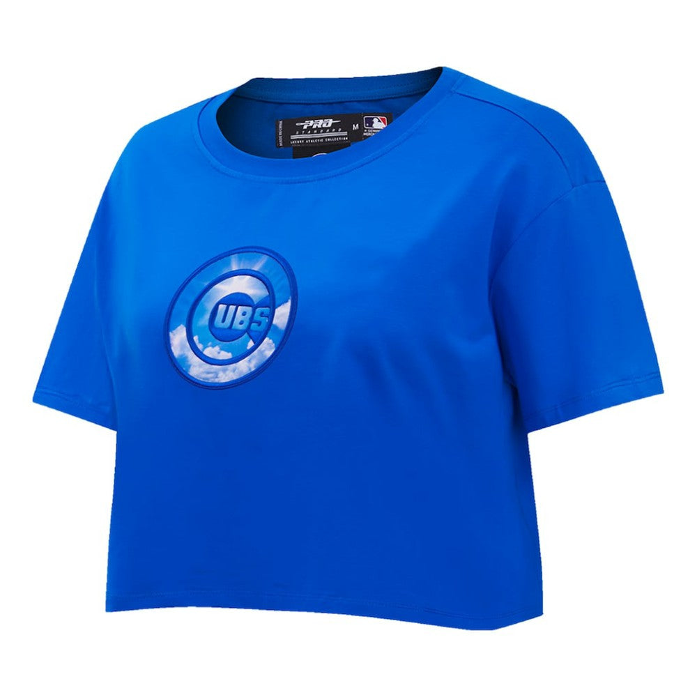 Chicago Cubs Pro Standard Women's Painted Sky Boxy Cropped T-Shirt - Royal T-shirts