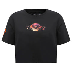 San Francisco Giants Pro Standard Women's Painted Sky Boxy Cropped T-Shirt - Black T-shirts