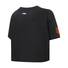 San Francisco Giants Pro Standard Women's Painted Sky Boxy Cropped T-Shirt - Black T-shirts