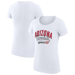 Arizona Diamondbacks G-III 4Her by Carl Banks Women's Super-Slim Fit Lightweight Filigree Team T-Shirt - White T-shirts