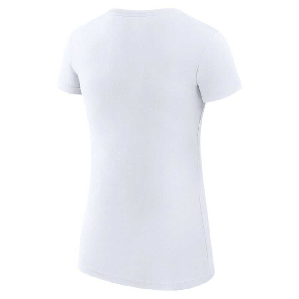 Seattle Mariners G-III 4Her by Carl Banks Women's Super-Slim Fit Lightweight Filigree Team T-Shirt - White T-shirts