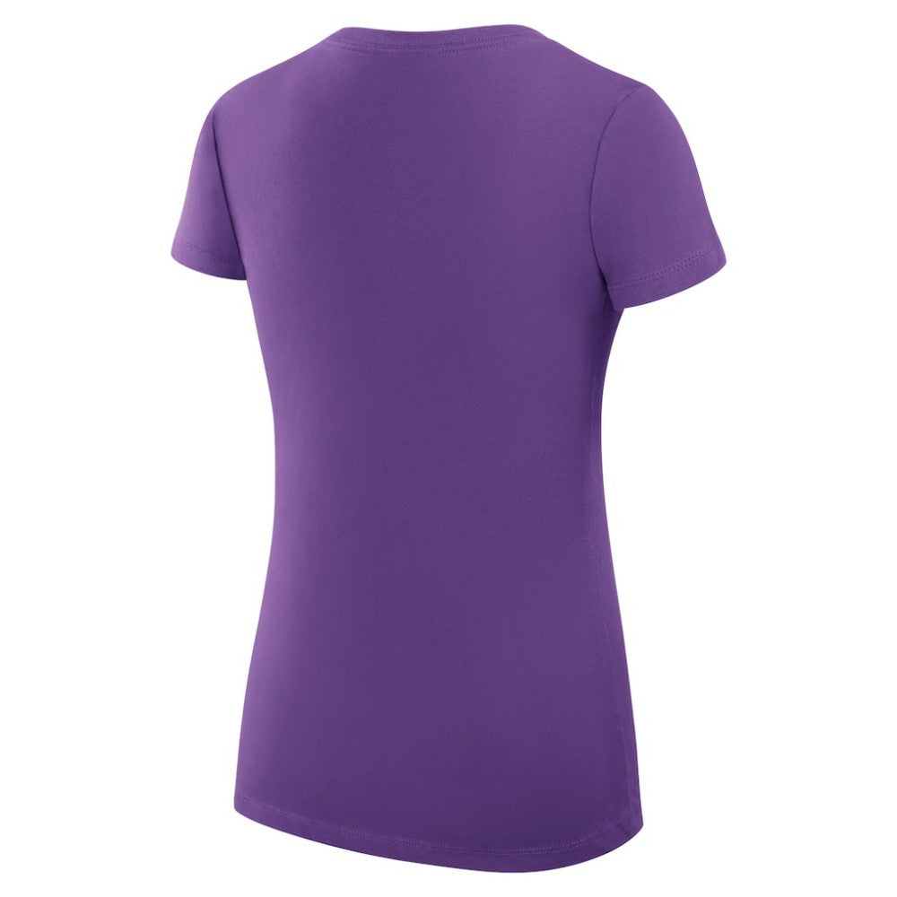 Colorado Rockies G-III 4Her by Carl Banks Women's Super-Slim Fit Lightweight Filigree Team V-Neck T-Shirt - Purple T-shirts