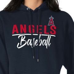 Los Angeles Angels G-III 4Her by Carl Banks Women's Team Fleece Pullover Hoodie - Navy Hoodies