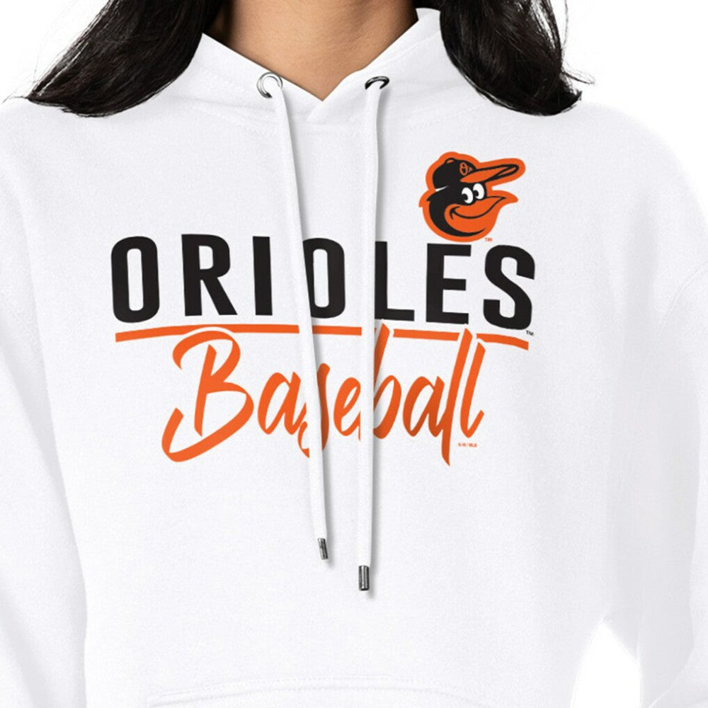 Baltimore Orioles G-III 4Her by Carl Banks Women's Team Fleece Pullover Hoodie - White Hoodies