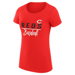 Cincinnati Reds G-III 4Her by Carl Banks Women's Super-Slim Fit Lightweight Team Graphic T-Shirt - Red T-shirts
