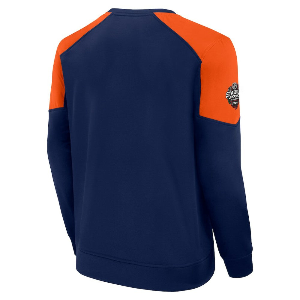 New York Islanders Fanatics 2024 NHL Stadium Series Authentic Pro Fleece Logo Pullover Sweatshirt - Navy | US 200460332