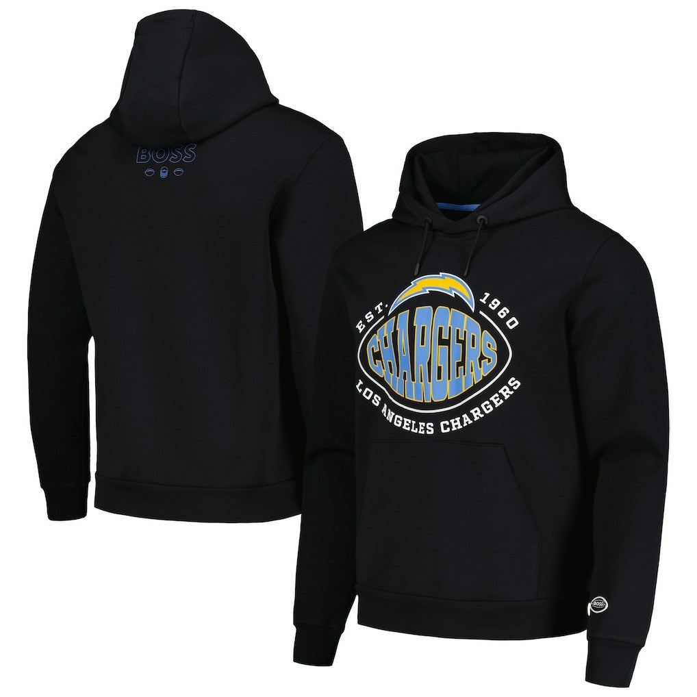 Los Angeles Chargers BOSS X NFL Touchback Pullover Hoodie - Black Hoodies