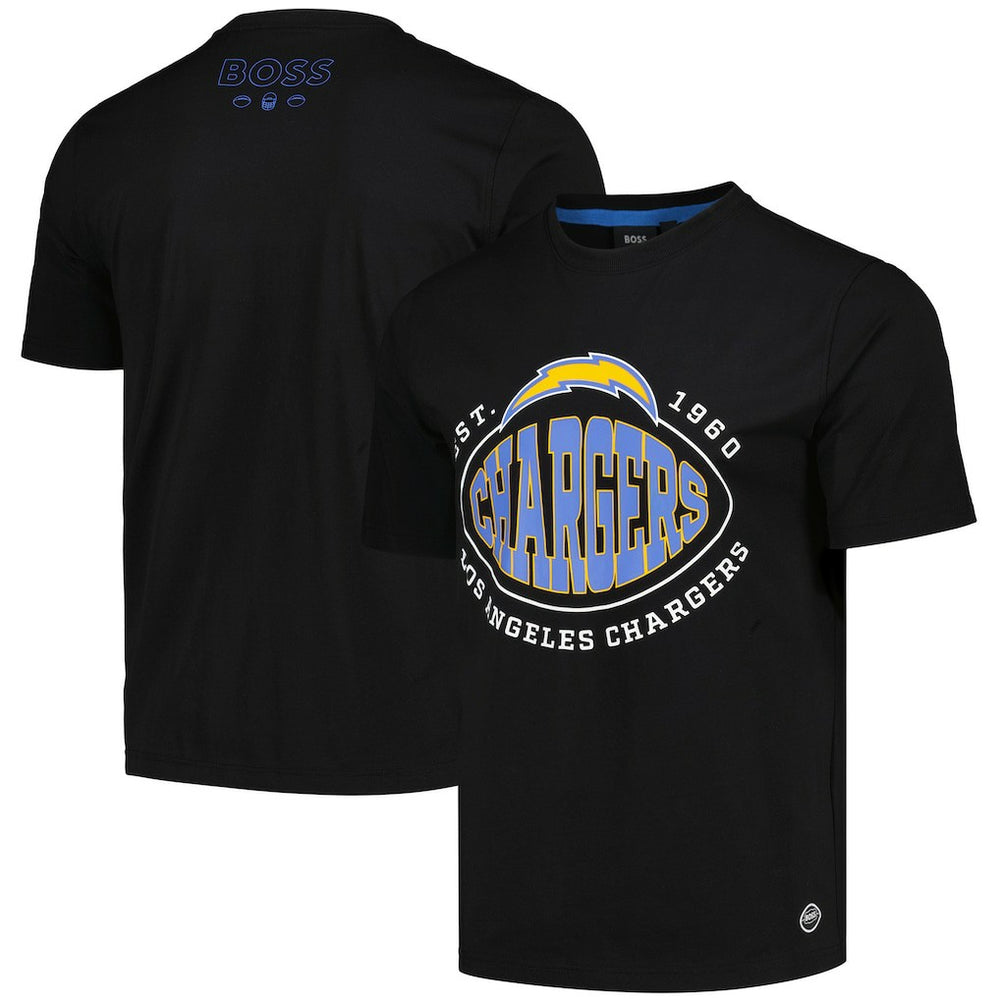 Los Angeles Chargers BOSS X NFL Trap T-Shirt - Black T-shirts