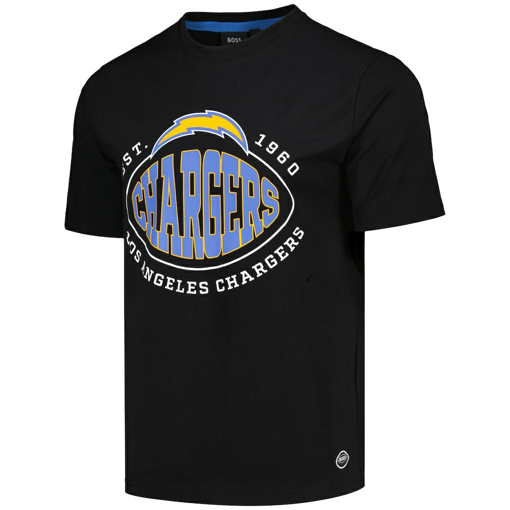 Los Angeles Chargers BOSS X NFL Trap T-Shirt - Black T-shirts