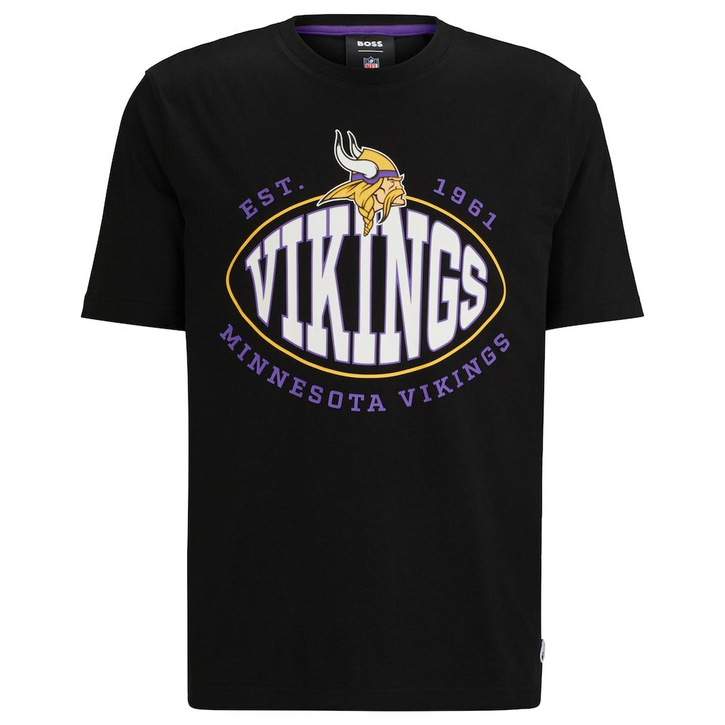 Minnesota Vikings BOSS X NFL Trap T-Shirt - Black T-shirts