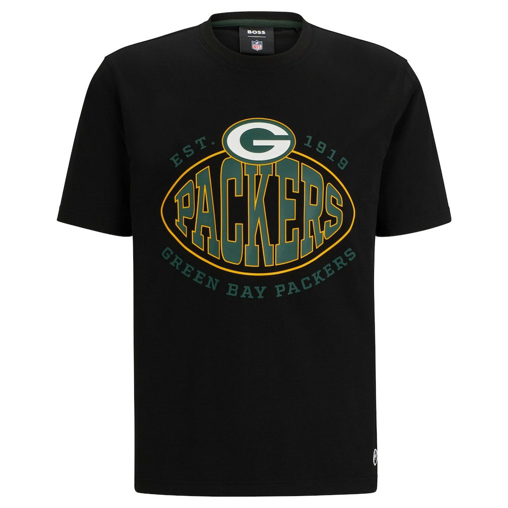 Green Bay Packers BOSS X NFL Trap T-Shirt - Black T-shirts
