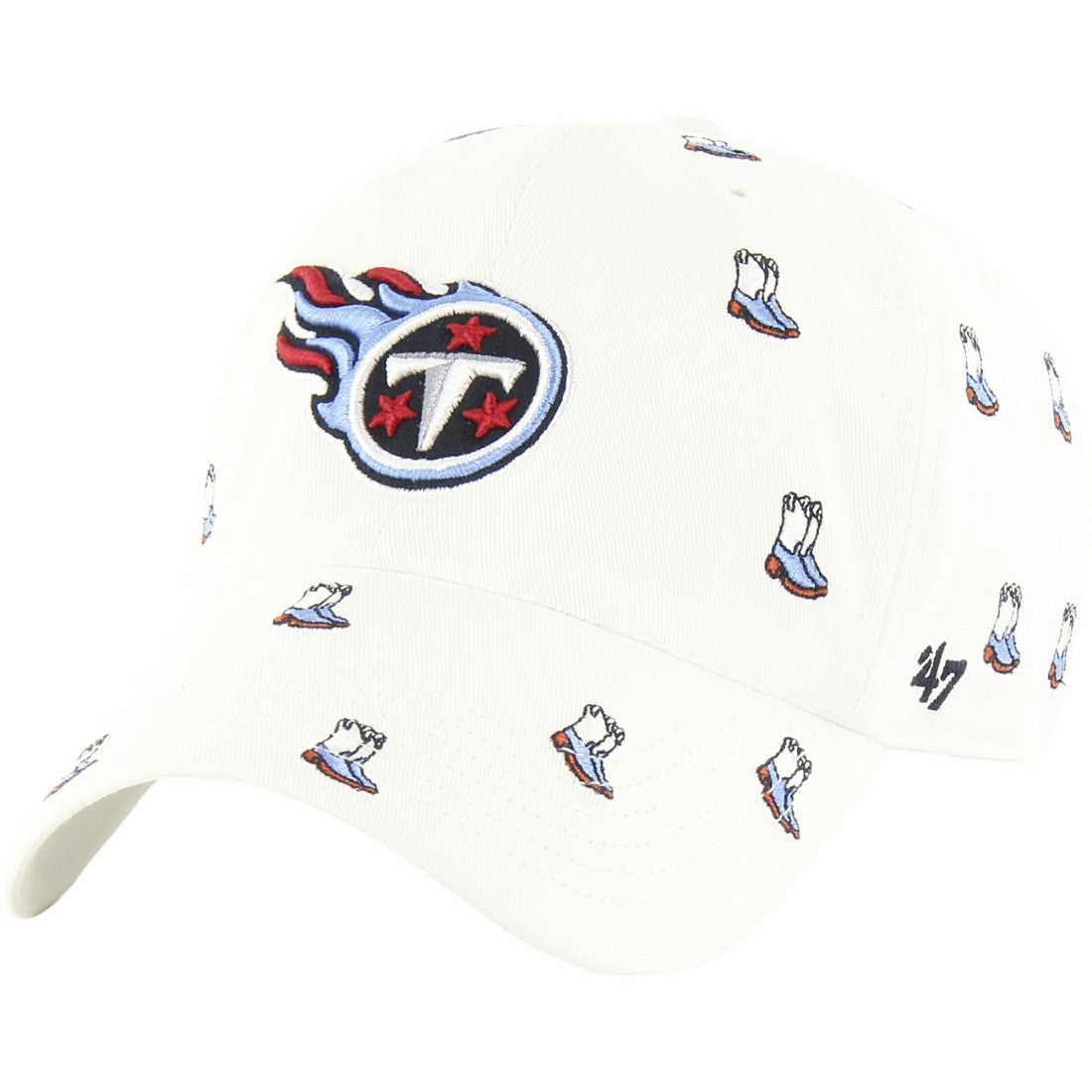 Tennessee Titans '47 Confetti Clean Up Adjustable Hat - White Hats