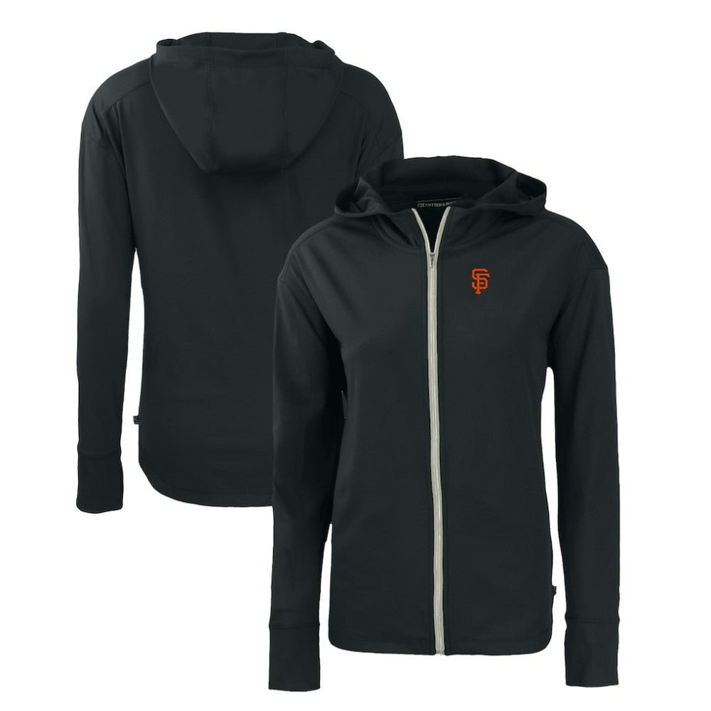 San Francisco Giants Cutter & Buck Women's Daybreak Eco Recycled Full-Zip Hoodie - Black Hoodies
