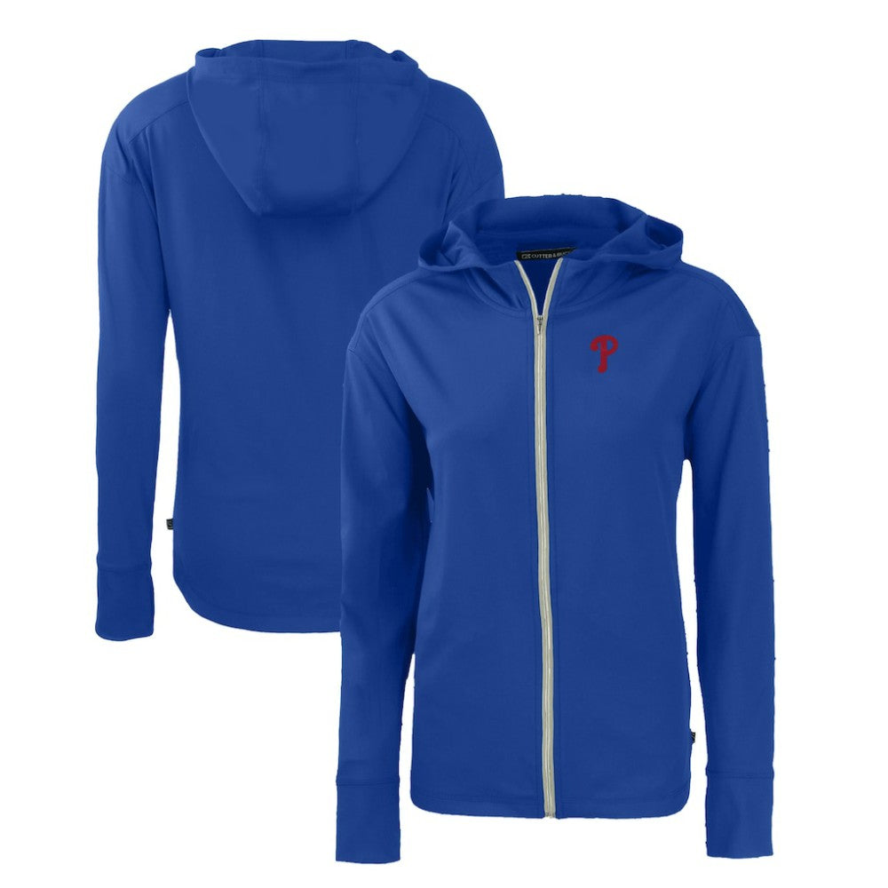 Philadelphia Phillies Cutter & Buck Women's Daybreak Eco Recycled Full-Zip Hoodie - Royal Hoodies