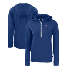Texas Rangers Cutter & Buck Women's Daybreak Eco Recycled Half-Zip Hoodie - Royal Hoodies