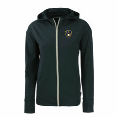 Milwaukee Brewers Cutter & Buck Women's Daybreak Eco Recycled Full-Zip Hoodie - Navy Hoodies