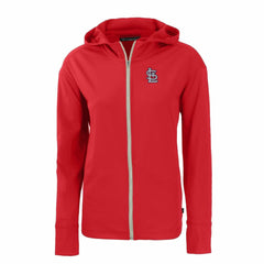 St. Louis Cardinals Cutter & Buck Women's Daybreak Eco Recycled Full-Zip Hoodie - Red Hoodies