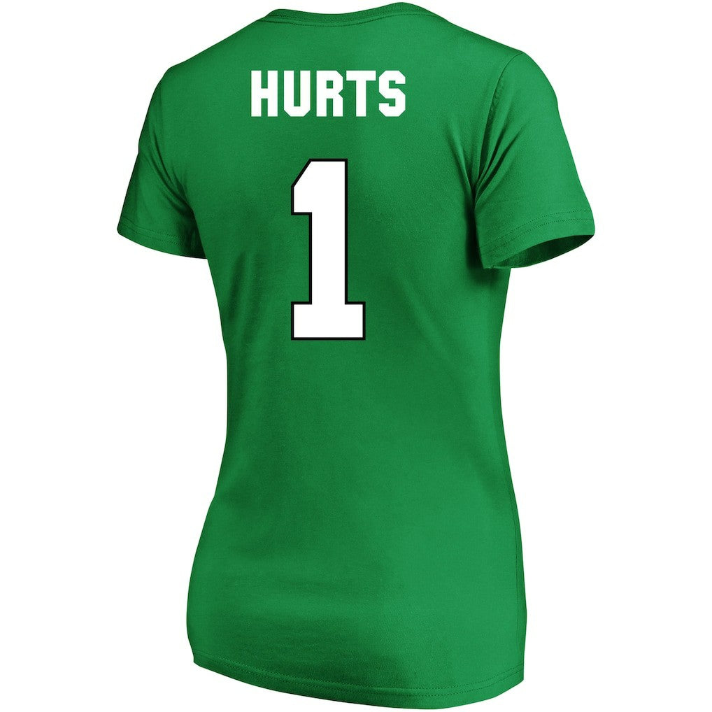 Jalen Hurts Philadelphia Eagles Women's Plus Size Fair Catch Name & Number Scoop Neck T-Shirt - Kelly Green T-shirts